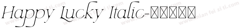 Happy Lucky Italic字体转换